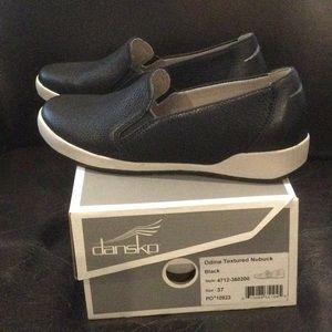 NWB Dansko Odina Black leather loafers